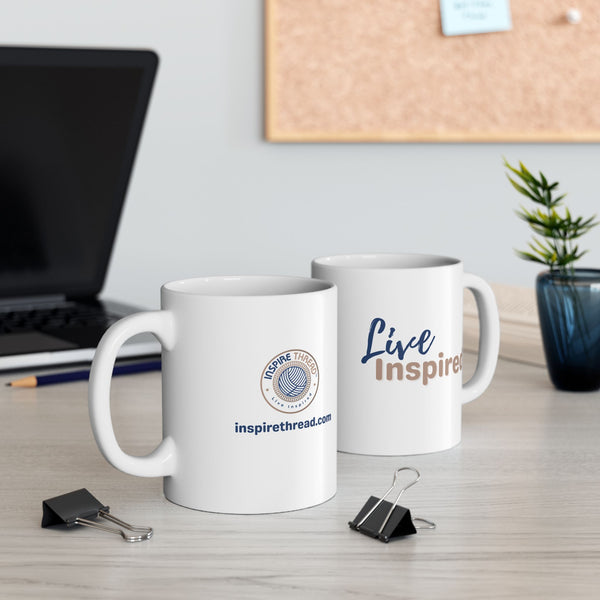 "Live Inspired" Ceramic Mug | Motivational Gift