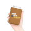 "Move with Intention" Brown Can Cooler