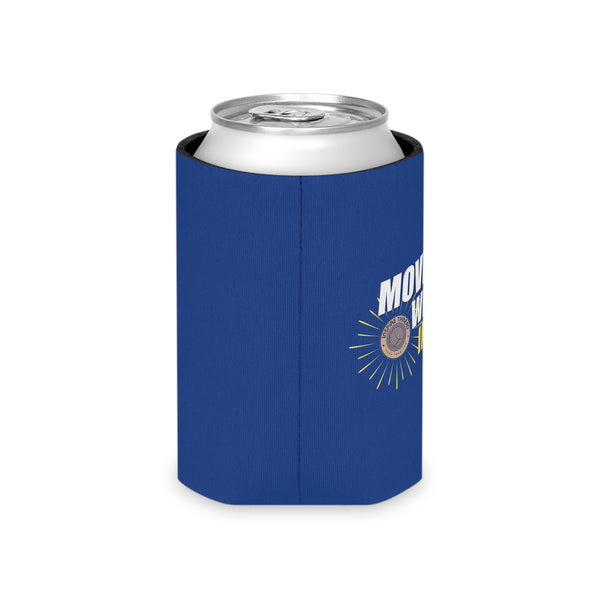 "Move with Intention" Blue Can Cooler