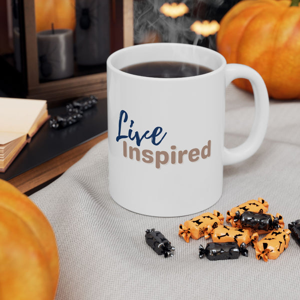 "Live Inspired" Ceramic Mug | Motivational Gift