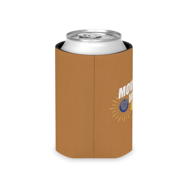 "Move with Intention" Brown Can Cooler