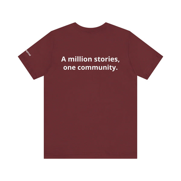InspireThread Signature Tee – A Million Stories, One Community (Unisex)