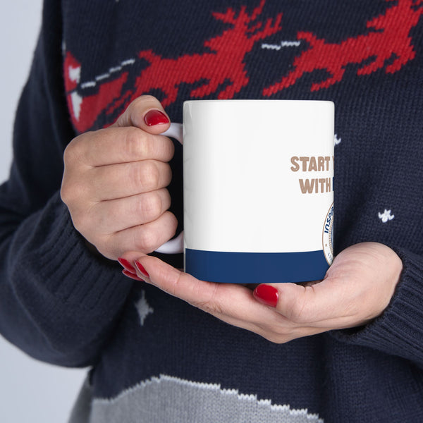 “Start Your Day With Purpose” – Inspirational Ceramic Coffee Mug | Motivational Gift for Coffee Lover
