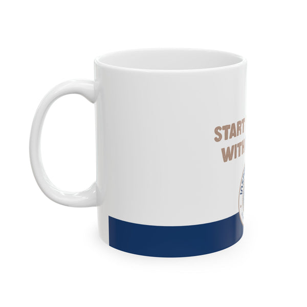 “Start Your Day With Purpose” – Inspirational Ceramic Coffee Mug | Motivational Gift for Coffee Lover